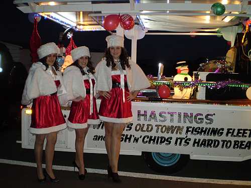 Hastings carnival Queen, Miss Hastings and court at Deal