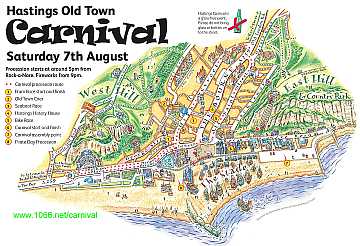 Hastings Old Town Carnival map