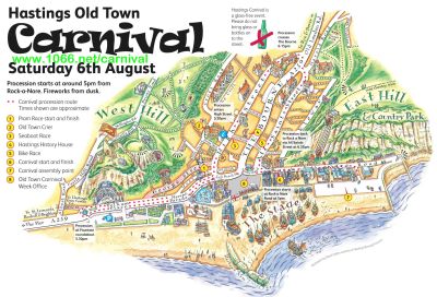 Hastings Old Town Carnival Map