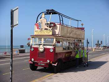 Hastings trolleybus at Warrior Square
