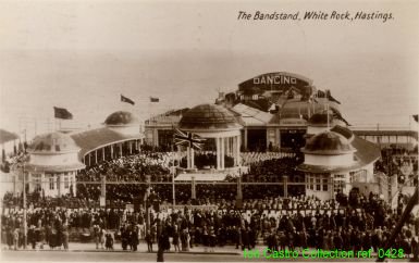 "The Bandstand, White Rock, Hastings" - posted 1931 