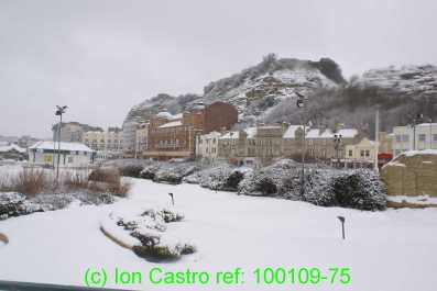 Snow scenes in Hastings, Sussex