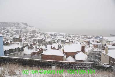 Snow scenes in Hastings, Sussex