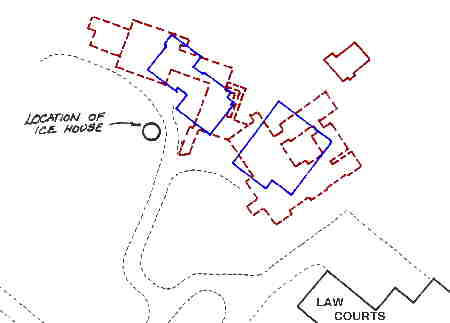 Plan showing original site of Summerfields house and Ice House