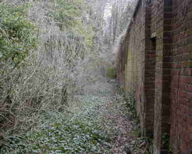 Rear wall of Summerfields Walled Garden in 2000