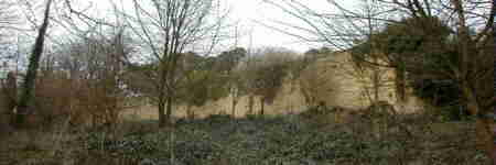 Sandstone facing to Summerfields Walled Garden in 2000