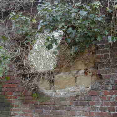 Damage to Summerfields Walled Garden in 2000
