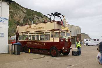 Hastings Trolleybus at the Seafood and wine festival